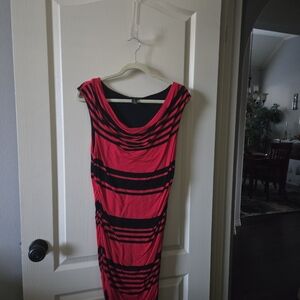 INC International Concepts Red and Black Mini Dress